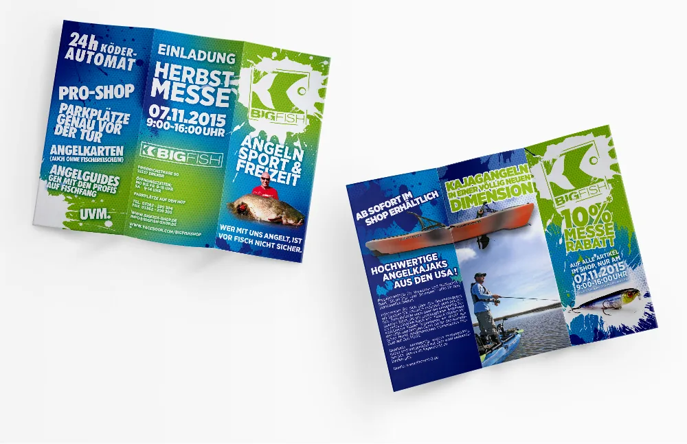 Print von brandhands – Flyer und Drucksachen für BIGFISH