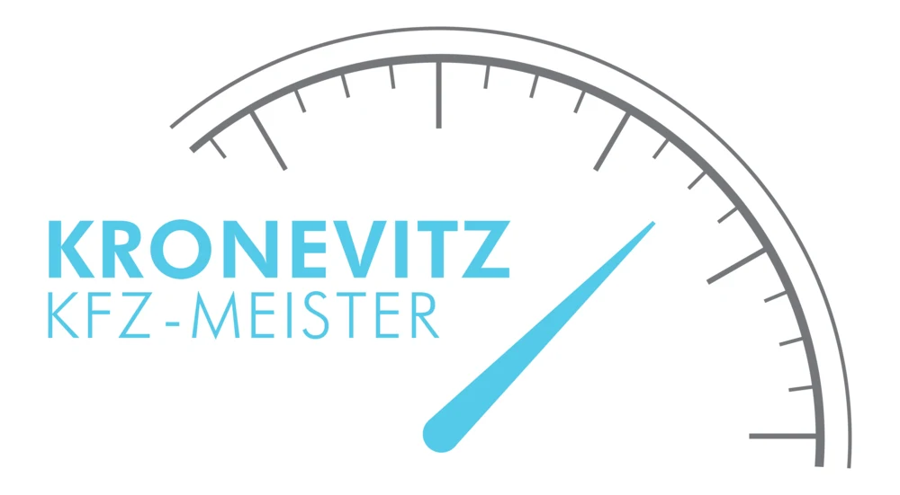 Logo Kronevitz Kfz-Meister – Tacho als Signet