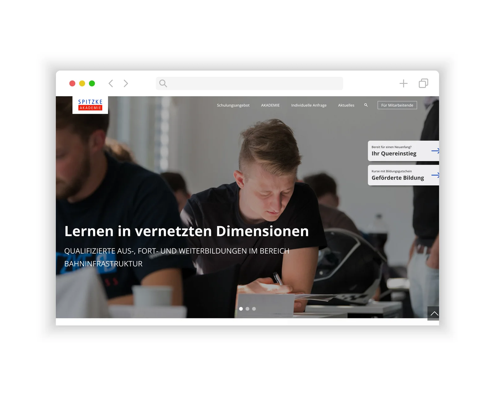 SPITZKE Akademie – Website SPITZKE, Webdesign Großbeeren