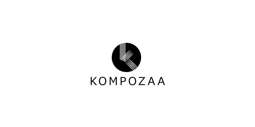 Logo KOMPOZAA mit K im Kreis